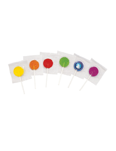 The Trends Collection Lollipops are a delicious 9 gram NZ made lollipop.  Available in 6 colours.  Can be branded via digital label.  Price includes branding.