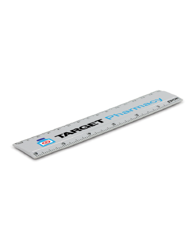 The Trends Collection 15cm Mini Ruler is a small plastic ruler in cm and inches.  Available in White.  Can be branded in a variety of ways and sizes.  Great promotional stationary product.