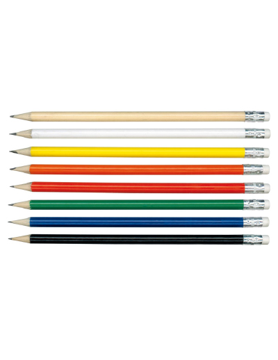 The Trends Collection HB Pencil is a full size round HB pencil with an eraser.  Available in 8 colours.  Great branded HB pencils for you and your clients.