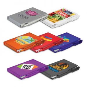 The Trends Collection Pocket Rocket Note Book is a best selling note book with 80 page pad.  Plastic cover and matching mini pen.  7 colours available.