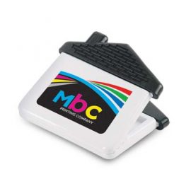 The Trends House Magnetic Clip is a translucent house shaped clip with a strong magnet.  Available in white. Great branded magnetic clips.