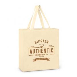 The Trends Carnaby Cotton Tote Bag is an eco friendly supermarket bag. Unbleached natural cotton. Branded retail bags with company logo.