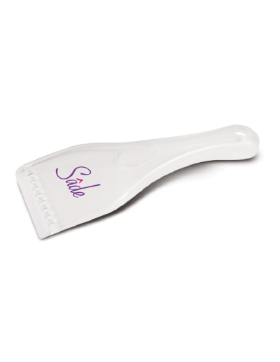 The Trends Ice Scraper has a serrated edge removing built up snow & ice or freezer cleaning. Available in Frosted Clear. Great promo product.