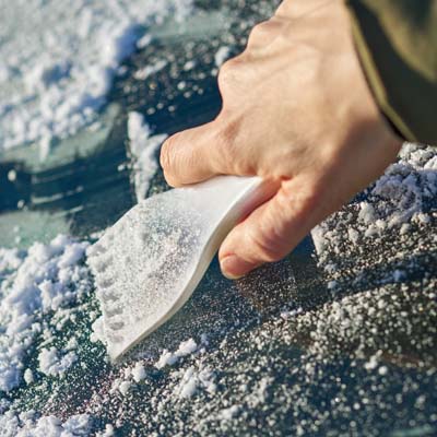 The Trends Ice Scraper has a serrated edge removing built up snow & ice or freezer cleaning. Available in Frosted Clear. Great promo product.