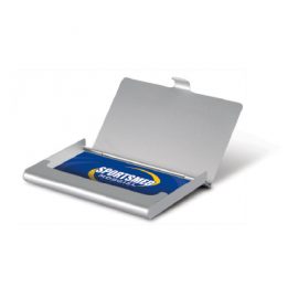 The Trends Collection Aluminium Business Card Case is a smart metal business card case which laser engraves to oxidised White colour.  Great promotional product.