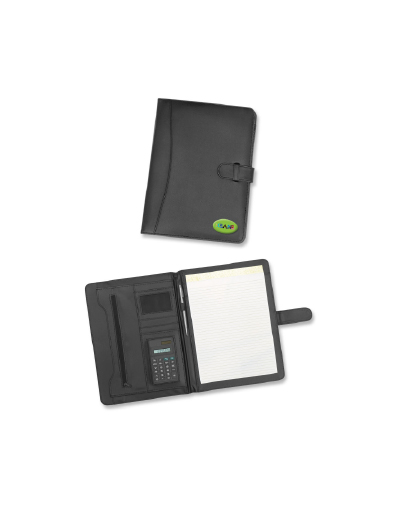 The Trends Collection Inverness Portfolio with Calculator is a P.U. portfolio with calculator.  Multiple branding options available.  Available in Black.