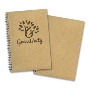 The Trends Note Pad is an A5 side opening notebook with 60 lined pages. Made from 100% recycled paper. Natural with wire binding.