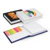 The Trends Hard Cover Notes and Flags are a stylish hard cover note book containing 2 sized pads of sticky notes and pad of bright coloured flags.