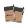 The Trends Collection Enviro Note Book is a 50 page, wire bound, pocket note book with elastic strap and pen.  Book and pen made from recycled paper.  Great eco promotional product.