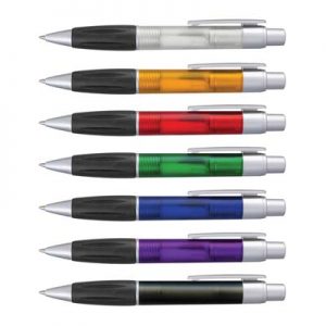 101457 TRENDS Matrix Pen The Trends Matrix Pen is a retractable plastic ball pen with soft rubber grip. 7 colours. Branded with your logo. Great promo product.
