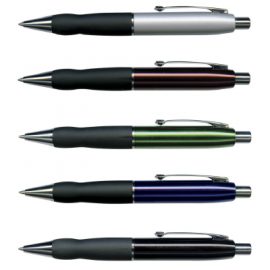 The Trends Collection Turbo Pen is a retractable brass barrel ball pen.  Laser engraves to a brass colour.  3 colours.  Great branded promotional metal pen.