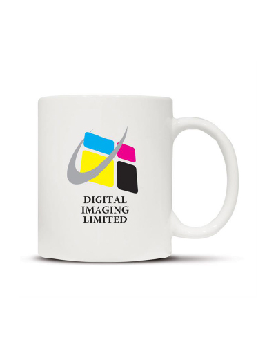 The Trends Collection Arabica Coffee mug is a 300ml D Handle stoneware coffee mug.  White inside, colour outside.  Great branded promotional drink ware.