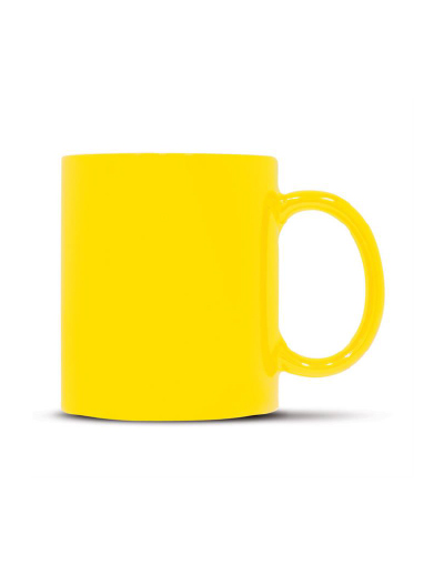 The Trends Collection Arabica Coffee mug is a 300ml D Handle stoneware coffee mug.  White inside, colour outside.  Great branded promotional drink ware.
