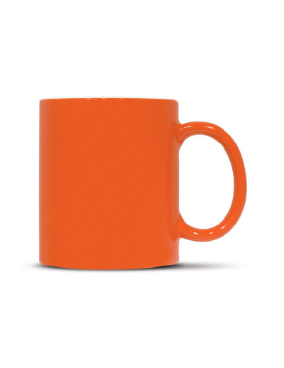 The Trends Collection Arabica Coffee mug is a 300ml D Handle stoneware coffee mug.  White inside, colour outside.  Great branded promotional drink ware.