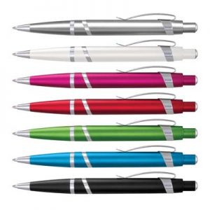 104352 TRENDS Athena Pen The Trends Athena Pen is a retractable ball pen with a metallic finish barrel. 7 colours. Branding in 3 positions. Great promo pen.