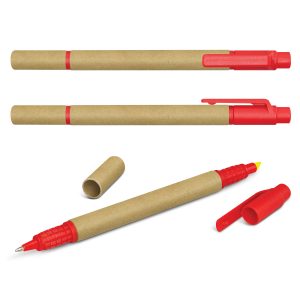 The Trends Collection Eco Pen Highlighter is an eco friendly ball pen.  7 colours available.  Built in Highlighter.  Great branded promotional pen.