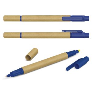 The Trends Collection Eco Pen Highlighter is an eco friendly ball pen.  7 colours available.  Built in Highlighter.  Great branded promotional pen.