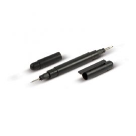 The Trends Collection Pocket Screw Driver Set is a unique screw driver set with 4 interchangeable screw drivers.  In Black.  Great promotional product with your logo.