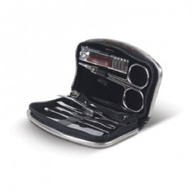 The Trends Collection Manicure Set is a 6 piece manicure set in an attractive soft P.U. case.  Available in Black.  Great branded beauty promotional product.
