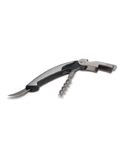 The Trends Classic Wine Waiters Knife is a smart wine waiters knife complete with corkscrew, bottle opener & foil cutter. Great branded promotional product.