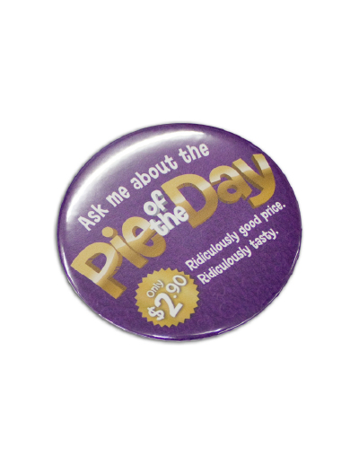 104781 Trends Button Badge Round 75mm - Promotrenz The Trends Collection Button Badge Round 75mm is a 75mm pin on button badge. Full colour print. Great branded promotional product for all ages and events.