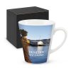 The Trends Latte Coffee Mug is a 300ml latte style ceramic coffee mug.  Sublimation printing.  Great branded hospitality or drink ware promotional product.