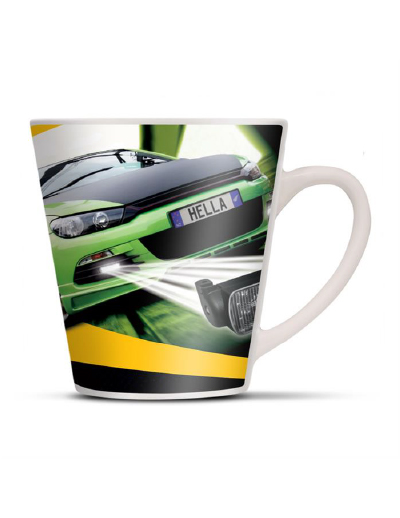 The Trends Collection Latte Coffee Mug is a 300ml latte style ceramic coffee mug.  Sublimation printing.  Great branded hospitality or drink ware promotional product.