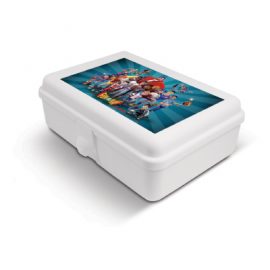 The Trends Collection Lunch box is a solid plastic lunch box with 2 handy internal dividers.  Available in White.  Great branded promotional product - ideal for kids!