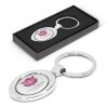 The Trends Oval Metal Key Ring is a metal oval key ring with shiny chrome finish.  Great branded promotional key ring product.