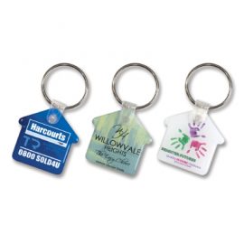 The Trends Collection House Flexi Resin Key Ring is a flexible key ring with durable resin coated finish.  Great branded promotional key ring - perfect for real estate.