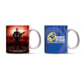 The Trends Collection Cybertron Coffee Mug is a 330ml sublimated coffee mug with a unique silver coating.  Dishwasher safe.  Available in silver.  Great promo product.