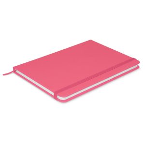 The Trends Collection Omega A5 Note Book is a luxury 80 lined page, hard cover note book. 12 colours available. Great branded promotional stationery product.