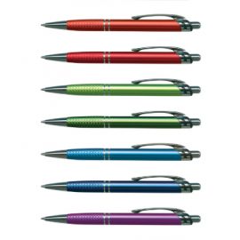  The Trends Collection Aria Pen is a retractable aluminium ball pen.  Available in 9 colours.  Great branded smart promotional pen product.