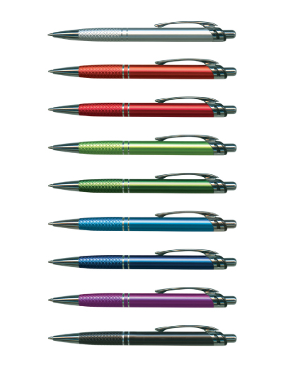 106162 Trends Collection Aria Pen The Trends Collection Aria Pen is a retractable aluminium ball pen. Available in 9 colours. Great branded smart promotional pen product.