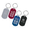 The Trends Lotus Key Ring is a lightweight metal key ring.  Laser Engraved.  4 colours available.  Great branded promotional key ring product.