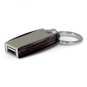 The Trends Key Ring Flash Drive is a retractable flash drive in a robust metal & plastic key ring. Great branded promotional key ring product.