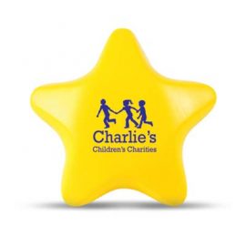 The Trends Stress Star is a star shaped anti stress toy made from P.U.  Yellow only.  Great branded anti stress promotional product.