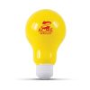 The Trends Stress Light Bulb is a light bulb shaped anti stress toy made from P.U. Available in Yellow & can be pad printed with your logo.