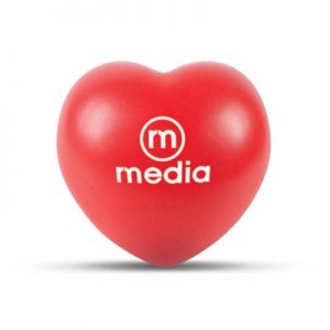 106224 TRENDS Stress Heart The Trends Stress Heart is a heart shaped anti stress toy made from P.U. Available in Red. Great branded anti stress promotional product.