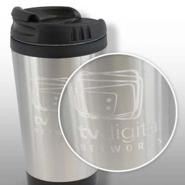 The Trends Barista Coffee Cup is a 300ml double walled coffee cup. Laser Engraved or Printed. Great branded coffee drinkware promo product.