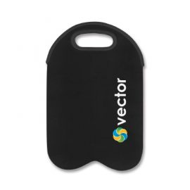 The Trends Collection Double Wine Cooler Bag is a neoprene carry bag.  Carries 2 wine bottles.  In Black.  Great branded wine corporate promotional product.