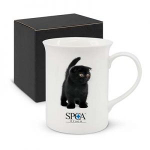 The Trends Vogue Coffee Mug is a high quality, 300ml fine bone china coffee mug.  Full Colour Print.  Great branded coffee promotional drink ware product.