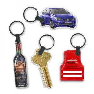 The Trends Collection Star Flex Key Ring is a soft foam filled key ring that can be custom shaped.  Full Colour.  Great branded custom key ring promo product.