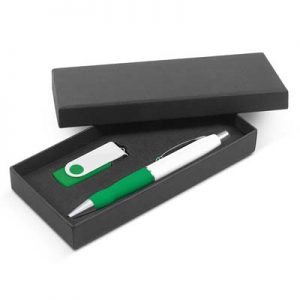The Trends Turbo Gift Set is a stylish gift set with a pen and 4gb flash drive.  Mix n match.  Great branded promotional or corporate gift product.