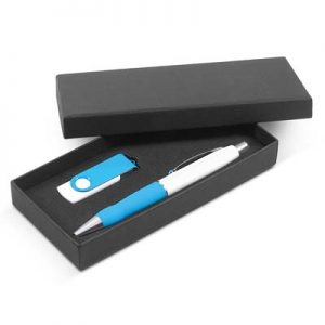 The Trends Turbo Gift Set is a stylish gift set with a pen and 4gb flash drive.  Mix n match.  Great branded promotional or corporate gift product.