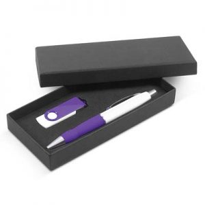 The Trends Turbo Gift Set is a stylish gift set with a pen and 4gb flash drive.  Mix n match.  Great branded promotional or corporate gift product.
