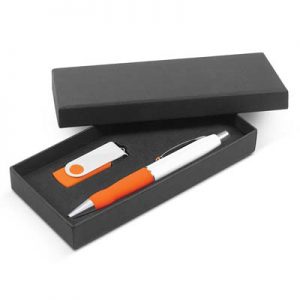 The Trends Turbo Gift Set is a stylish gift set with a pen and 4gb flash drive.  Mix n match.  Great branded promotional or corporate gift product.