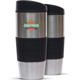 The Trends Collection Ventura Thermal Mug is a large 450ml stainless steel double wall thermal mug.  Great branded promotional drinkware product.  In Silver.