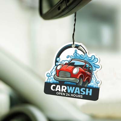 The Trends Car Air Freshener is a cardboard freshener that works up to 3 mths. 8 fragrances. Great branded promo product.