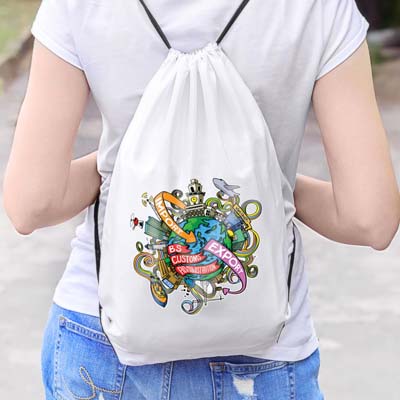 The Trends Drawstring Back Pack is a drawstring closure backpack.  Available in 13 colours.  Great branded promotional drawstring bag product.